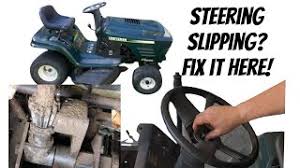 how to fix riding lawn mower steering