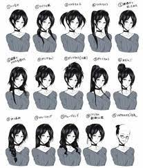 The anime hair colour grid: 46 Ideas Drawing Hair Female Anime Hairstyles For 2019 Manga Hair Hair Sketch How To Draw Hair