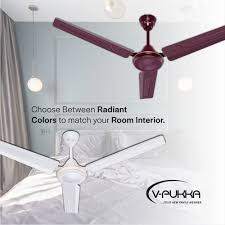3 blade ceiling fan v5 glossy brown