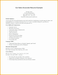 Resume Resume Format For Experienced Sales Professional Car Sales