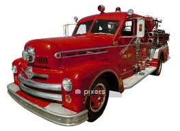 Wall Decal Old Firetruck Pixers Co Nz