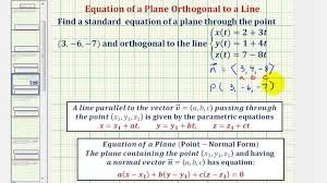 Orthogonal Line Parametric