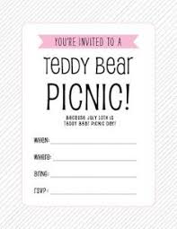 Teddy Bear Picnic Invitation Template