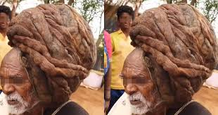 By keeping the hair all the same length beside the back part. Meet The 95 Year Old Indian Man Who Has The Longest Hair Ever Video