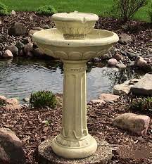 Garden Bird Bath Water Fountain Large