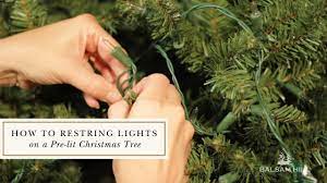 How to Restring Lights on a Pre-lit Christmas Tree - YouTube