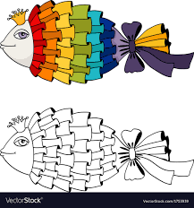 rainbow fish coloring royalty free
