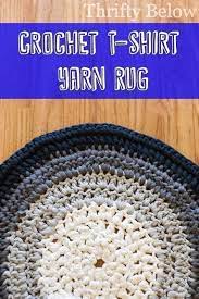 crochet t shirt yarn rug how to make
