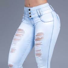 Women S Ripped Light Wash Skinny Jeans 33856
