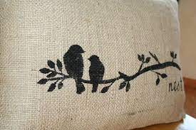 fabric paint on burlap would make a