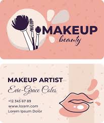 vector makeup beauty business card