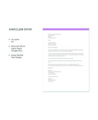 Free 15 Sample Job Offer Letters In Pdf Word Apple