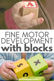 fine motor skills with building blocks