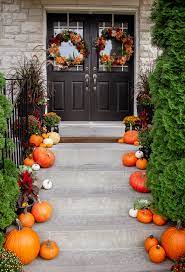 traditional fall porch