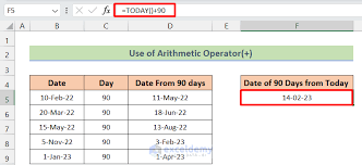 how to calculate 90 days from a