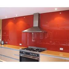 Kitchen Backsplash Red Lacquered Glass