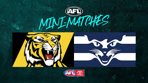 In the uk, five matches each week will be televised on bt sport and you can see their schedule. Mini Match Richmond V Geelong Cats Round 8 2021 Afl Youtube