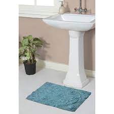 blue cotton bath rug bmo1724blue