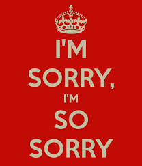 Image result for I'M SORRY