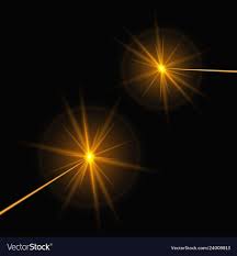 two yellow laser beams royalty free