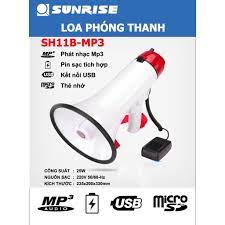 Loa Phóng Thanh Sunrise SH11B - MP3 Pin sạc Kèm Micro Cầm tay