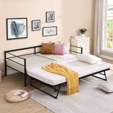 euroco metal daybed with trundle twin