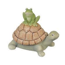 Hide A Key Turtle And Frog Garden Figurine