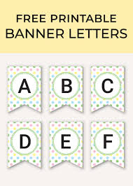 polka dot printable letter banner