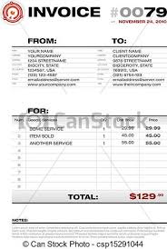Invoice Document Template Vector