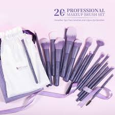lavender 20 in 1 ducare makeup brushes set