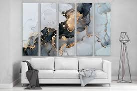 Marble Gold Wall Art Canvas Abstract