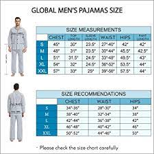 global mens pajamas set 100 cotton