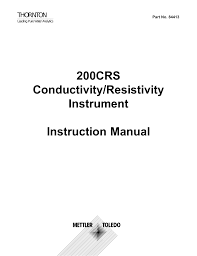 200crs Conductivity Resistivity Instrument Instruction