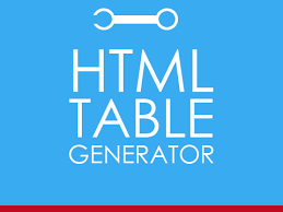 html table generator tool creates html
