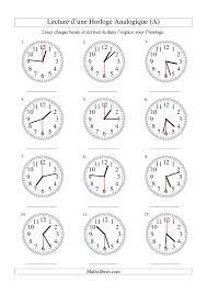 exercice horloge | Horloge analogique, Horloge, Lecture