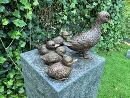 Ducks Garden Statue Bronze Sculpture