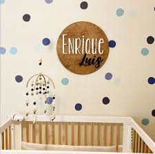 Navy Blue Polka Dots Boy Nursery Wall