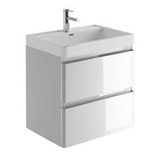 Grey Wall Hung Bathroom Vanity Unit