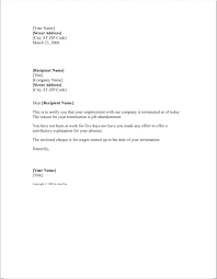 Sample Employee Termination Letter Notice Template Of