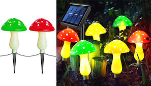 Solar Mushroom Garden Stake Lights