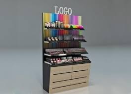 makeup display shelves design sleek