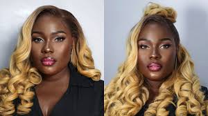 makeup transformation on dark skin