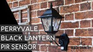 black wall lantern with pir sensor