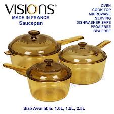 Visions Glass Saucepan With Lid Glass