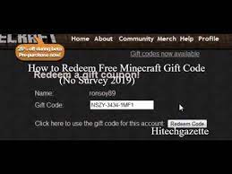 free minecraft redeem codes