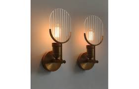 Brass Base Glass Filter Wall Lamp