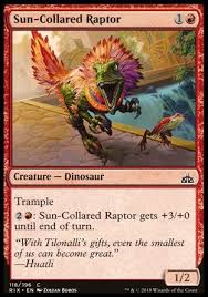 Ixalan releases on september 29, 2017. Sun Collared Raptor Magic The Gathering Cards Curious Creatures Magic The Gathering