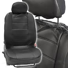 Black Leatherette Car Seat Covers Front