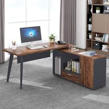 Make your home office look cool again with the coaster home furniture home. Tribesigns L Shaped Computer Desk With File Cabinet Large Corner Computer Gaming Desk Modern Workstation Table With Drawer And Storage Shelves Walmart Com Walmart Com