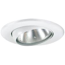 5 White Gimbal Recessed Light Eyeball Trim Lamping Incandescent Universal Housing 75w R Par30 And Incandescent Ic Housing 50w R Par30 By Nora Lighting Walmart Com Walmart Com